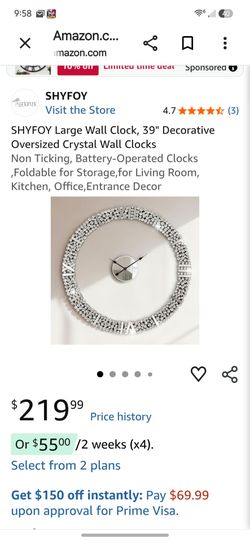 39 inch Gorgeous wallclock