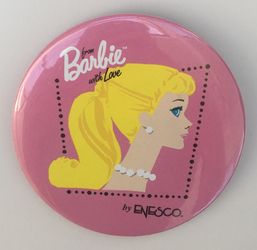 From Barbie with Love - Pink 2 15/16 Button/Pin by Enesco 