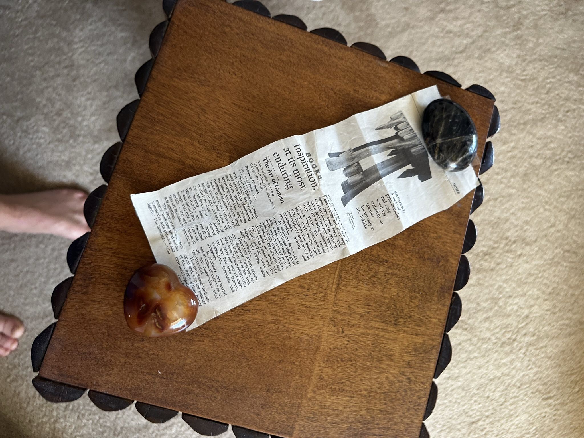 Handcrafted Wooden Table – Japanese American Internment Camp Era Style (The Art of Gaman)