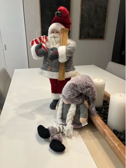 Christmas DECOR - Santa Claus, Elf and red globes