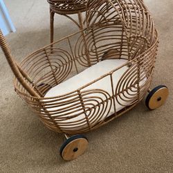 Doll Stroller And Bed Set