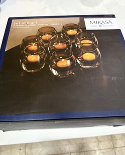 Mikasa Amber Solaris Votive Candle Holders
