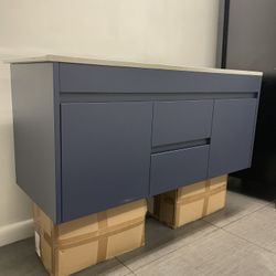 SALE ~ Modern Floating PVC Bathroom Vanity - 48 inches