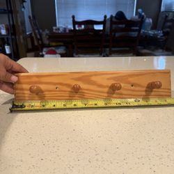 Solid Pine 4-Peg Wall Coat Rack – Farmhouse Entryway Hooks