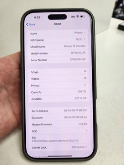 Apple iPhone 16 Pro Max 256GB AT&T ONLY