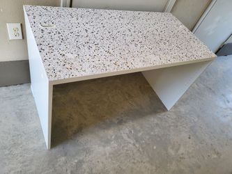Medium size white  computer desk. Read description below