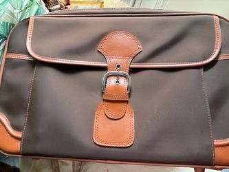 Brown Canvas  suitcase  14x22
