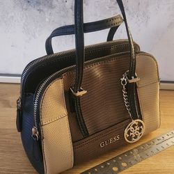 Guess Small Cali Satchel / Crossbody (Gold/Brown)