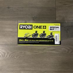 Ryobi 18V High Performance Battery Kit – 4Ah + 2Ah + Charger