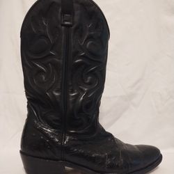 Sleek Cowboy Boots Real Leather (Worn)