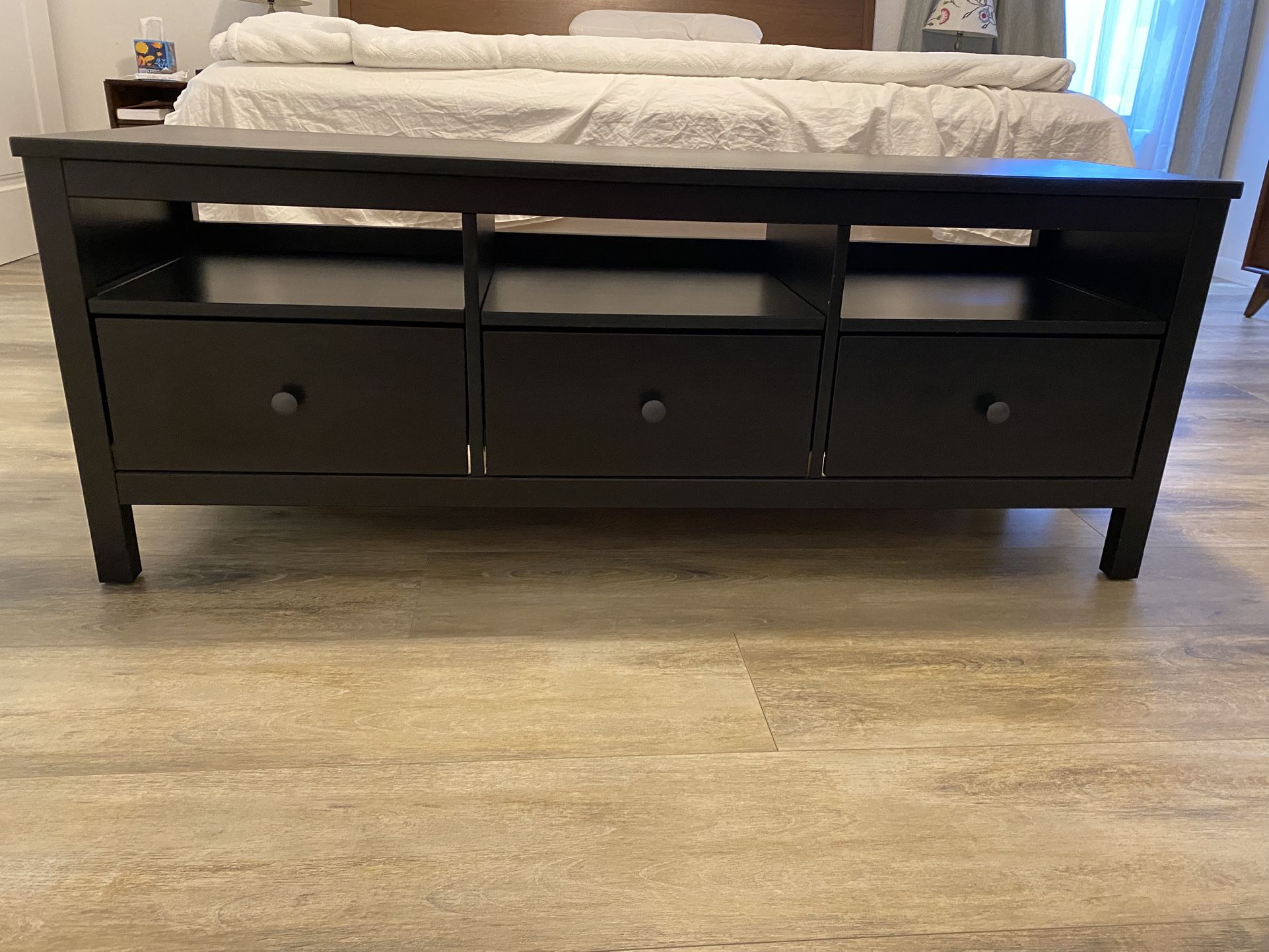 HEMNES TV unit, black-brown, 58 1/4x18 1/2x22 1/2 "