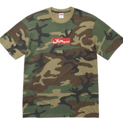 SUPREME ARABIC LOGO TEE CAMO SIZE MEDIUM 