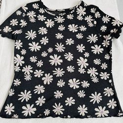 Black and white Floral Top - worn only twice and in excellent condition