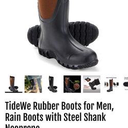 Tidewe Rubber Mens Boots 