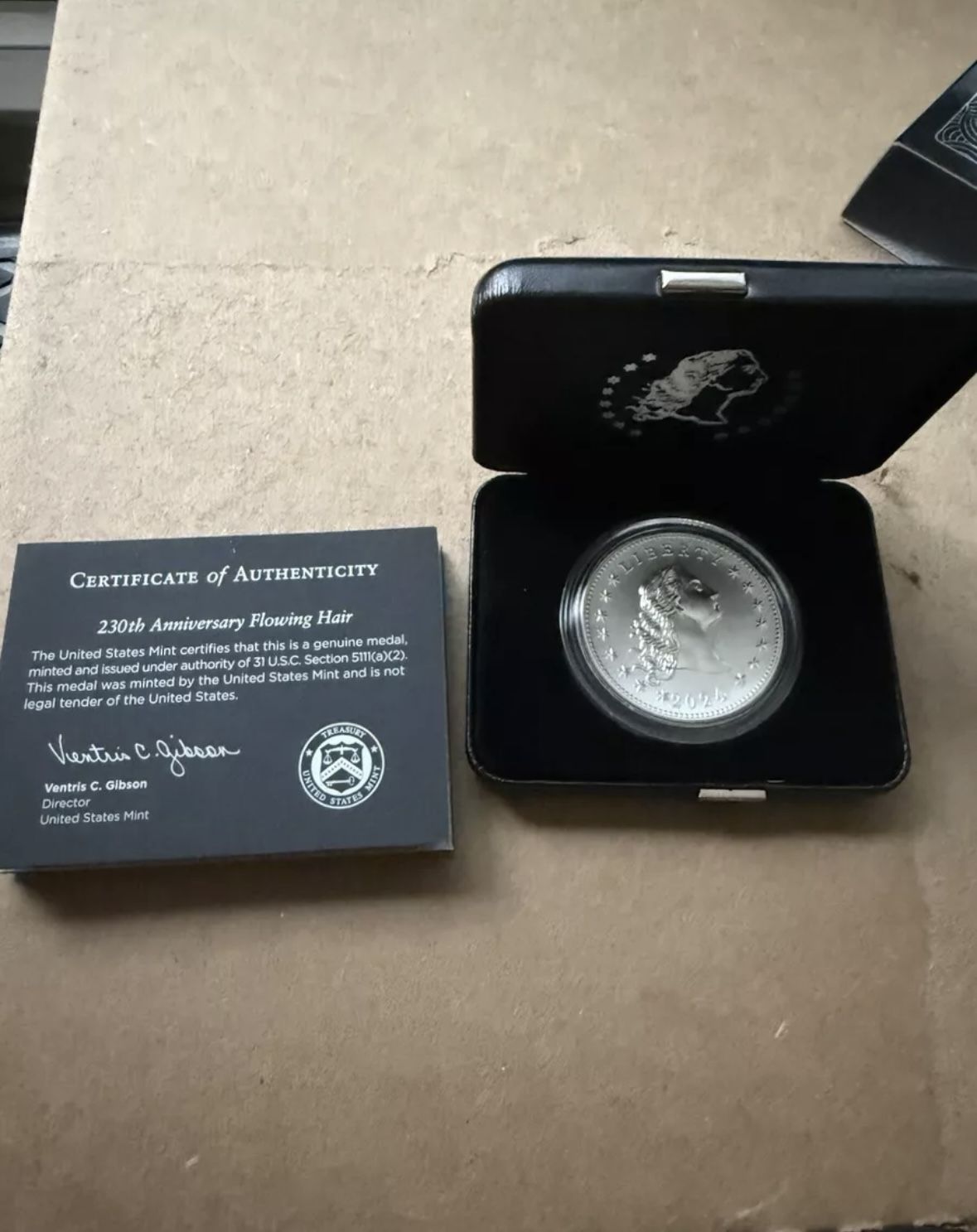 2024 230th Anniversary Flowing Hair Silver Medal OGP/COA