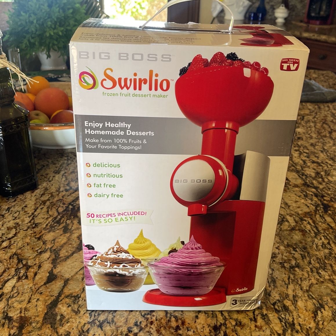 Swirlio Big Boss, Frozen Fruit Dessert Maker NIB for Sale in