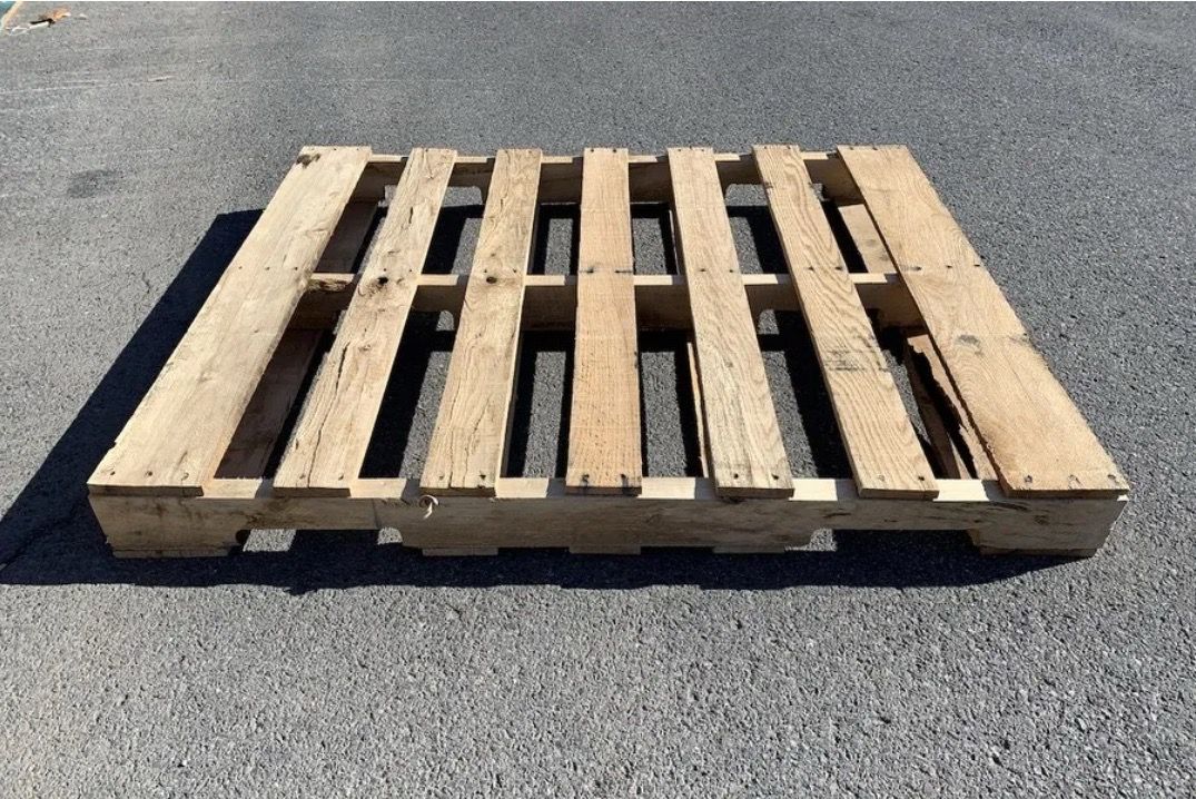 Free 40” x 48” Wooden Pallets – 8 Available – Standard 4-Way Fork Access