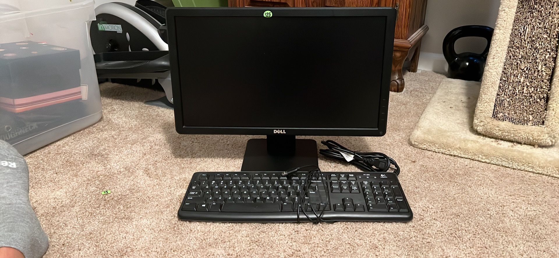 Dell 17” Monitor And Logitech USB Keyboard