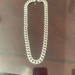 Silver Chain With Real Diamonds Super Heavy easy over 150 g