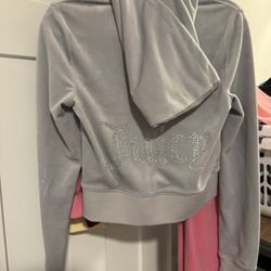 Juicy Couture Gray Velour Tracksuit (Top Only) 