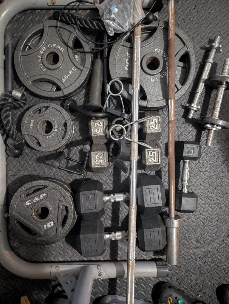 Squat Rack Used And Weights For Sale