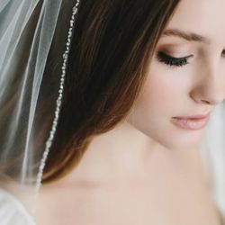 Beaded Wedding Veil. NEW