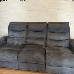 Suede Dark Grey Couches 