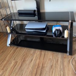 Glass Tv Stand With tv mount  TV is not included.