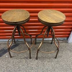 Stools/Set Of Stools/Adjustable Stools/Barstools/Iron & Wood Stools