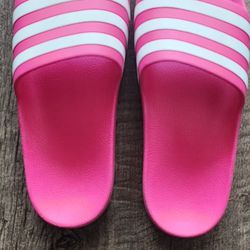 Adidas Barbie Hot Pink Slides Sandals Shoes Size 8. Like New