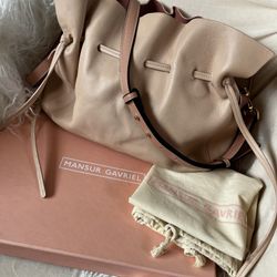 MANSUR GAVRIEL Lambskin Mini Protea Bag in Blush
