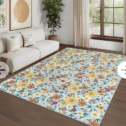 Blue Color 8 ft. x 10 ft. ft. Farmhouse Color Flor