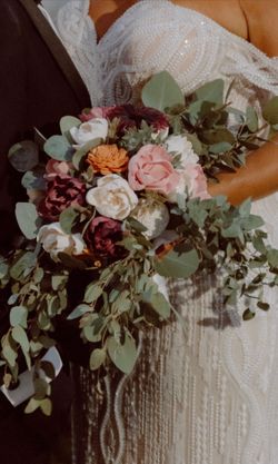 Bouquet Made With Wood Flowers