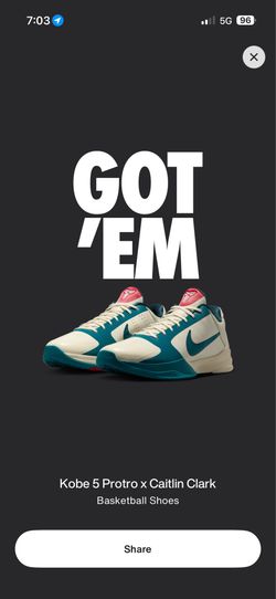 Kobe 5 potro x Caitlin Clark