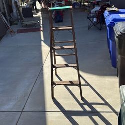 Ladder Wood Antique 