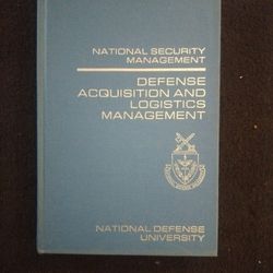 Hardcover.      ---Defense Acquisition and Logistics Management (National Security Management Series)