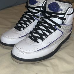 Jordan 2  (white Cement / purple & Black) Size 11