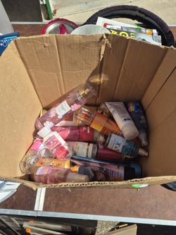 Box Of Bath And Body Stuff