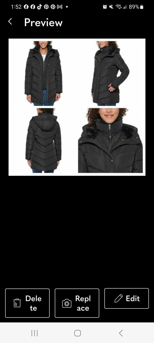 Andrew Marc Ladies Long Stretch Parka Jacket
