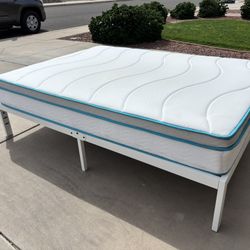 Queen Side Bed ( Mattress + Frame ) 