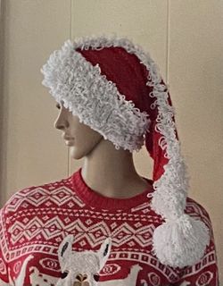 This is beautiful christmas hat,santa hat,unique designs ,handmade ,made To Order,