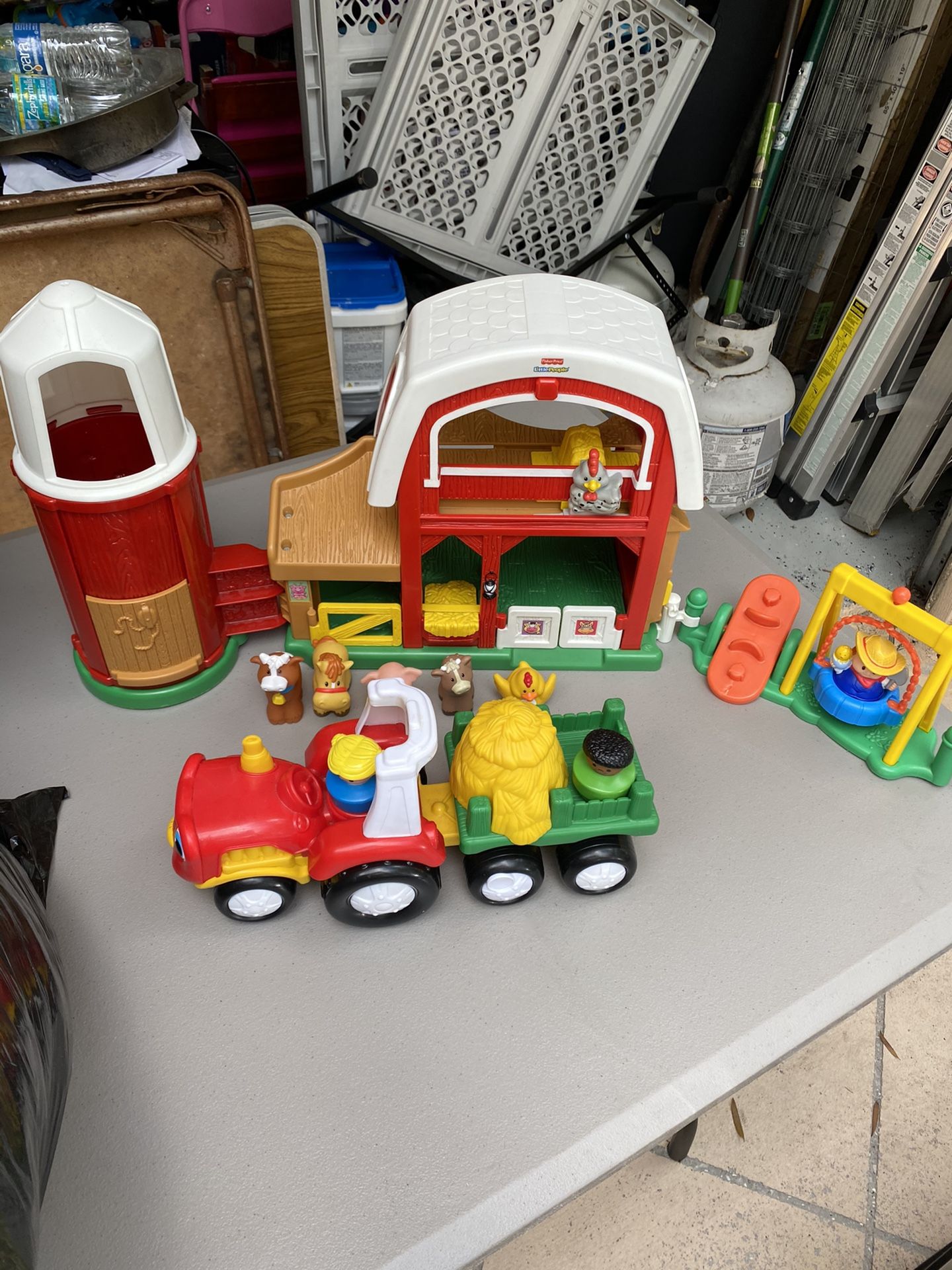 Fisher Price Noisy Barn, tractor, and people