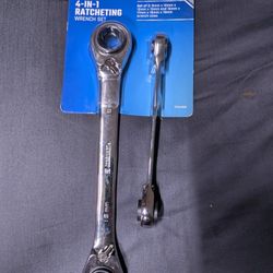 Job Smart 4-in-1 Ratcheting Wrench Set 2pc 