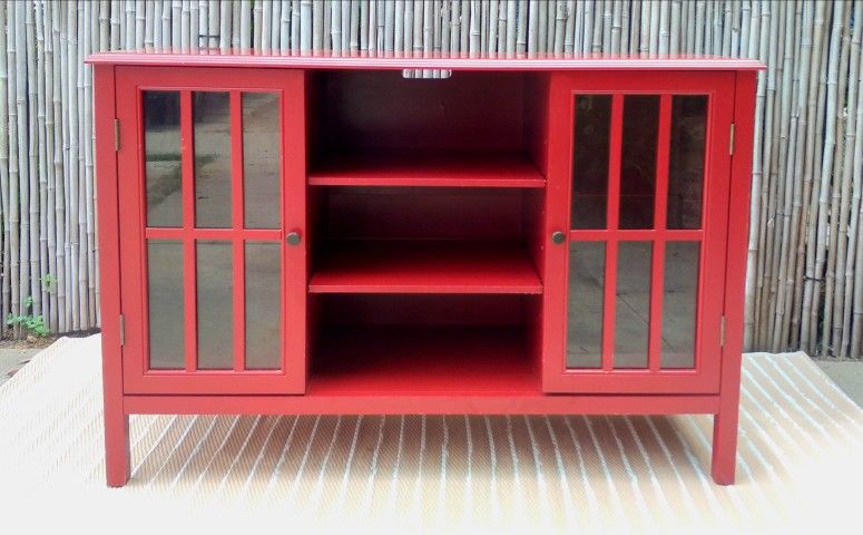 Windham Cabinet 2 Door with 4 Shelves And Misc Tables