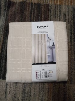 New Sonoma Woven Shower Curtain 