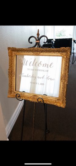 Large Wedding Gold Mirror