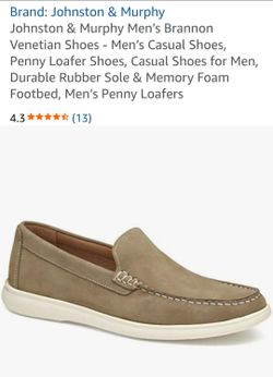 LEATHER JOHNSTON & MURPHY MEN'S CASUAL SHOES