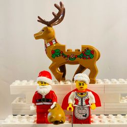 Christmas Village Minifigures Santa Claus | New Custom LEGO Compatible Toy