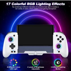 Switch Controllers for Nintendo Switch/OLED,Switch Wireless Pro Controller One-Piece Joypad, Full-Size Ergonomic Handheld Mode Controller with Battery