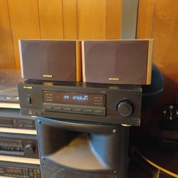 Sherwood RX 4105 Am Fm Stereo Receiver 2 Optimus Speakers